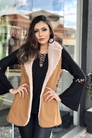 colete dezzafio confecçionado no moletom 100% algodão e todo forrado com pelo sintético (carneirinho)super macio confortável, uma peça coringa que toda mulher precisa ter no seu closet Produto Simples SKU: 5EC8257E9F323 colete dezzafio confecçionado no moletom 100% algodão e todo forrado com pelo sintético (carneirinho)super macio confortável, uma peça coringa que toda mulher precisa ter no seu closet Produto Simples SKU: 5EC8257E9F323